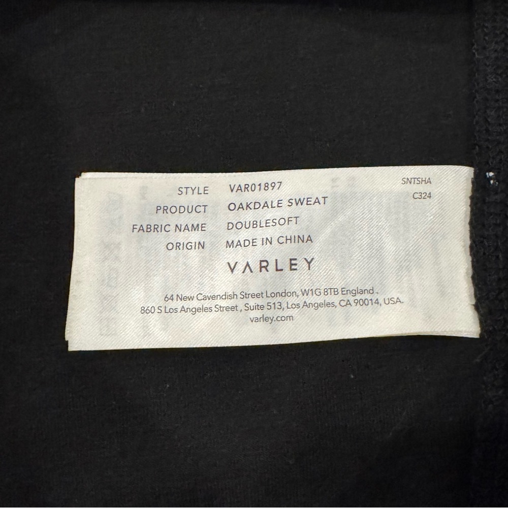 Varley Oakdale Sweat Double Soft Size XS black speckled - Picture 8 of 12